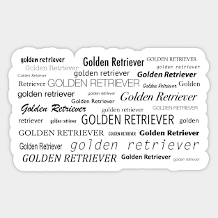 Golden Retriever Word Cloud Sticker